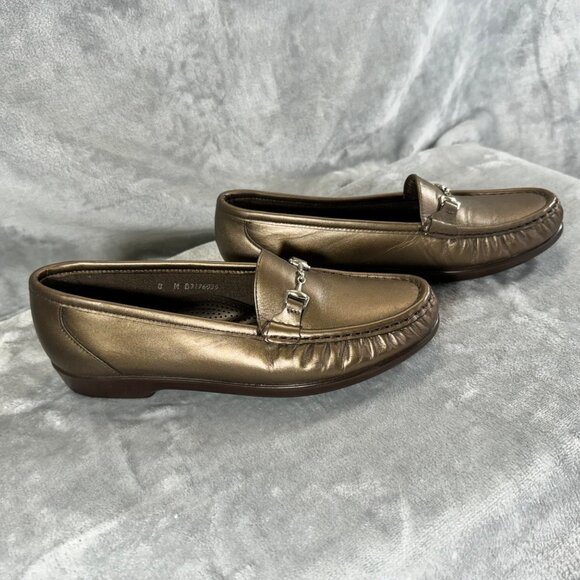SAS womens shoes size 8M bronze all day comfort loafers slip on - Picture 14 of 16